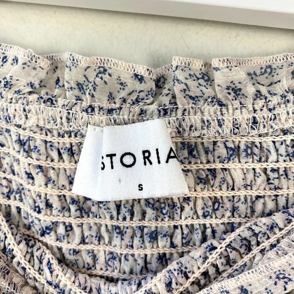 Storia Floral Smocked Mini Skirt S